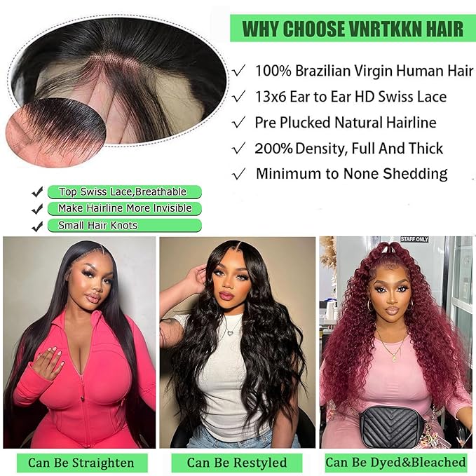 13x6 HD Transparent Deep Wave Lace Front Wigs Human Hair Wig for Women 200% Density Deep Curly Human Hair Wig 24 Inch Wet and Wave Frontal Wigs Human Hair Curly Wig with Baby Hair