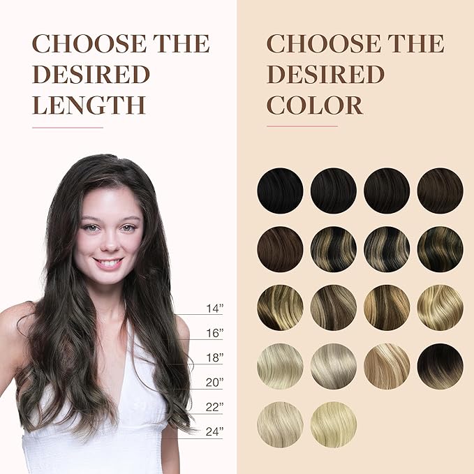 GOO GOO Clip in Hair Extensions Real Human Hair, Remy Human Hair Extensions Clip ins for Women, Natural Human Hair, 22inch 150g 7Pcs, 1C Mocha Brown