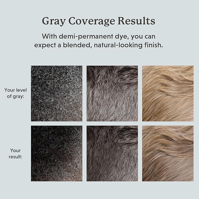Hair & Beard Color for Blending Grays 2 pack - Light Ash Brown - Ammonia-Free Complete Men’s At-home Beard & Hair Dye Kit, Professional-grade Demi-Permanent Hair Color (6.1)