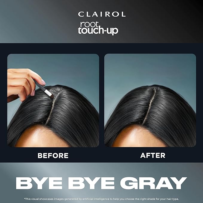 Clairol Root Touch-Up Temporary Concealing Powder, Dark Brown Hair Color, Pack of 1