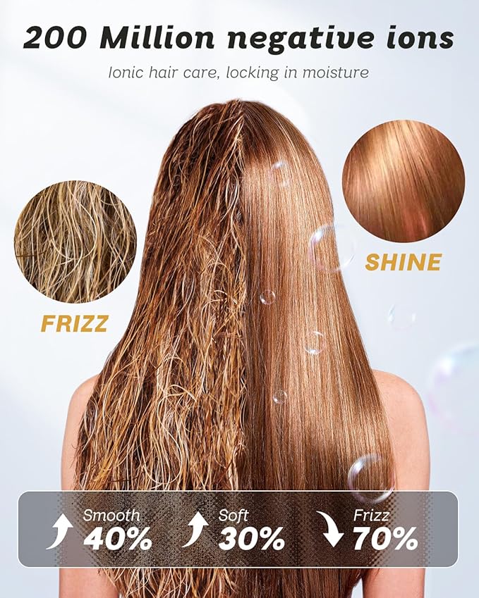 Dual Voltage Travel Hair Dryer, 1500W High-Speed Ionic Hair Dryers with Magnetic Curly Diffuser, Fast Drying, Lightweight Compact Portable Blow Dryer, No Heat Damage Gift Women,Quiet,European 110-240V
