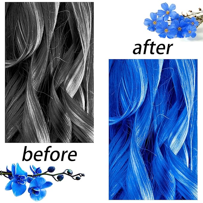 Blue Hair Spray Hair Color Wax 4.23 Ounces, Natural Disposable Hair Wax Color Spray, Kids Women Temporary Hair Color Dye Wax Clays Pomades for Christmas Parties, Role Playing, Cosplay, Halloween(Blue)