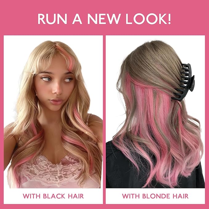 WENNALIFE Peach Pink Clip in Hair Extensions Real Human Hair 35g 6pcs 20 Inch Colored Hair Extensions for Kids Women Colorful Hair Pieces Pop-up Style Straight Extensiones De Cabello Humano Con Clip