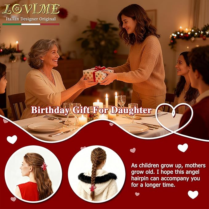 Inspirational Birthday Gifts for Women, Girls "Guardian Angel" Premium Hair Clip, Goodbye Farewell Gifts for Retirement Moving Away Sister Girlfriend Coworker Bestie Granddaughter, Still with You