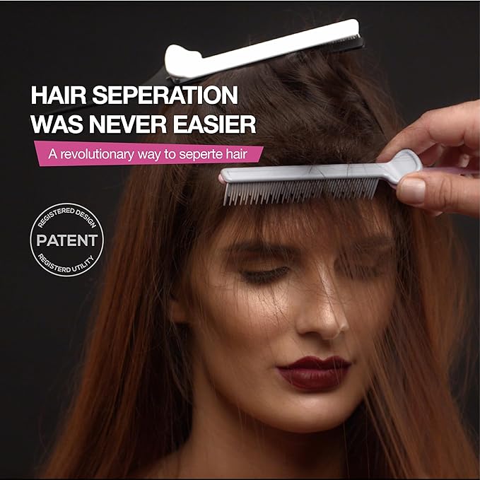 ColorBow Teasing Clip Comb (5 Pack) Teasing Comb, Coloring Styling Tools - Hairstylist Must Haves for Highlights balayage board Companion Ombré Trimming & Cutting - Flat Iron Comb Attachment Clip on