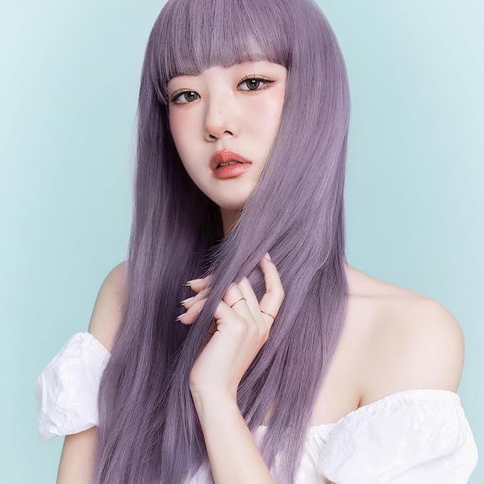 eZn Pudding Hair Dye, Ammonia-Free, Semi-Permanent DIY Korean Hair Dye Color with Keratin (Ash_Lavender)