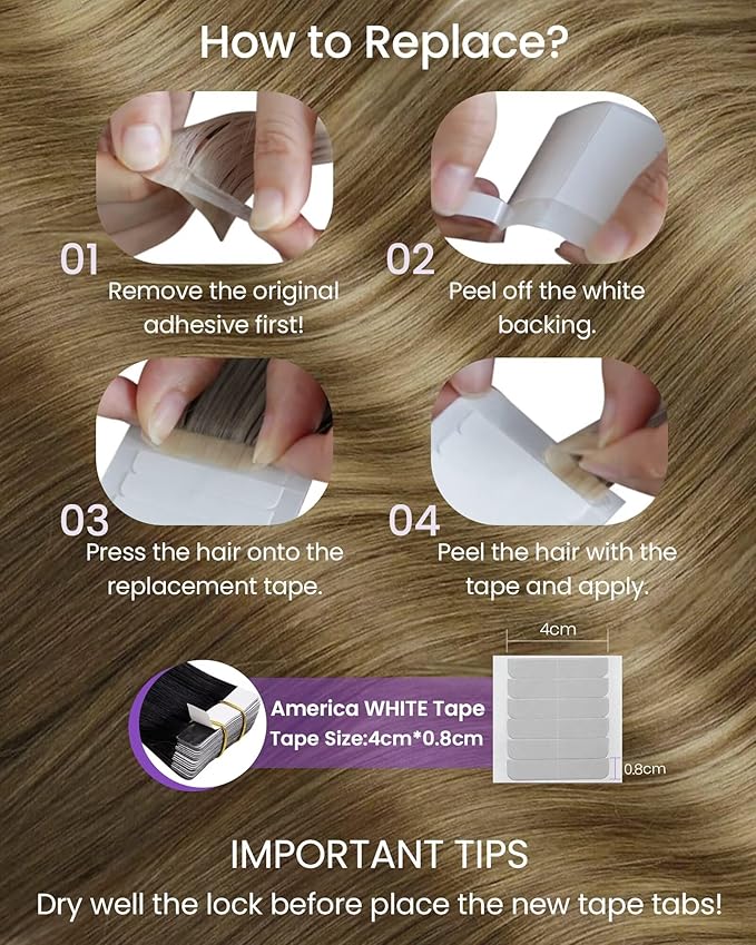 LaaVoo Hair Extensions Tape in Human Hair Balayage Tape in Hair Extensions Light Brown to Golden Brown Ombre 18 Inch 40pcs 100g