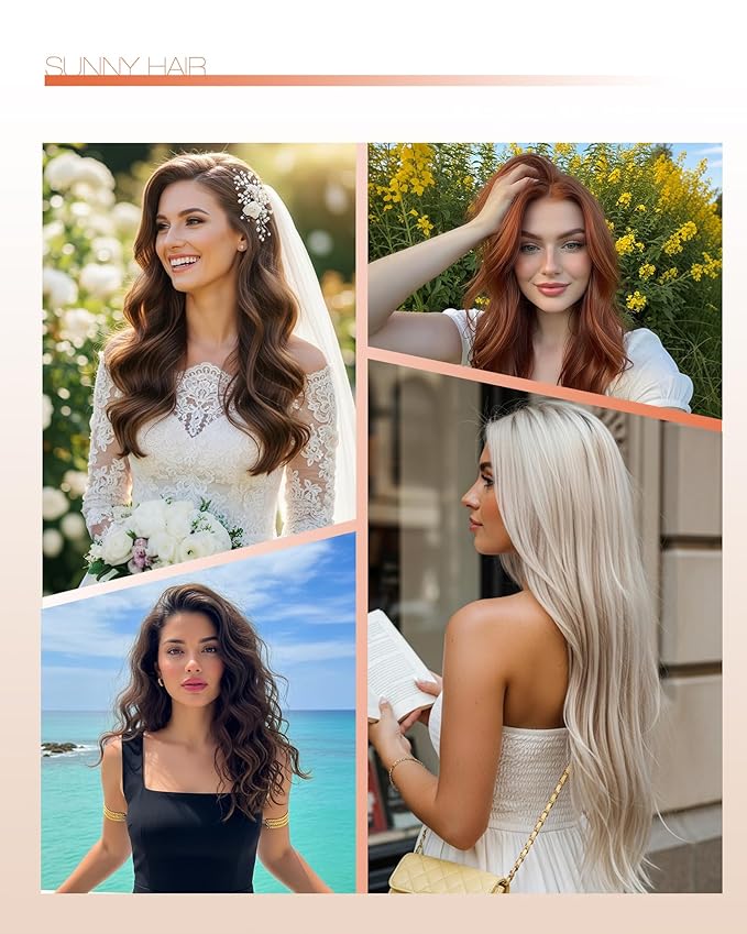 Sunny Hair Tape in Hair Extensions Human Hair, 12inch 40Pcs Auburn Brown Human Hair Tape in Extensions Remy Invisible Tape ins Human Hair Extensions Straight
