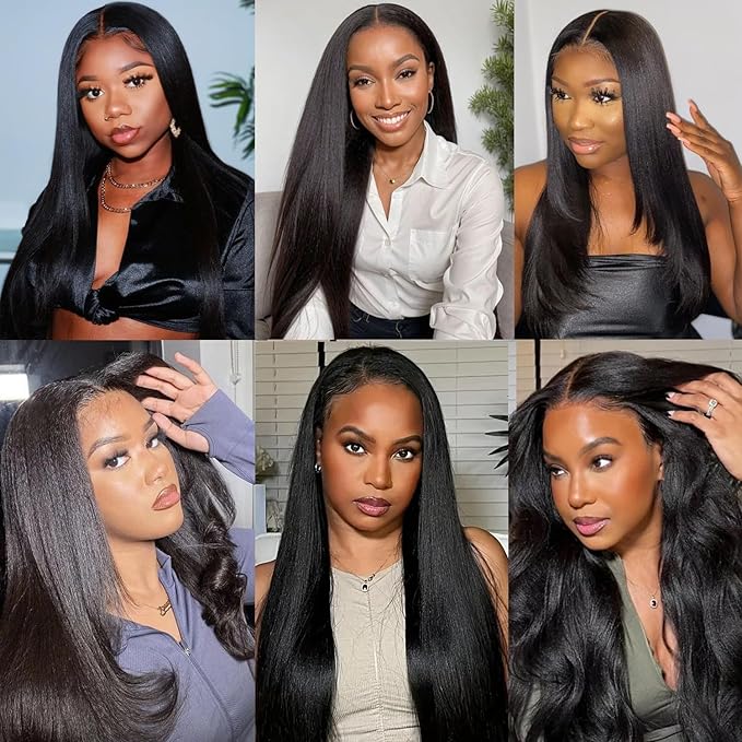 Yaki Straight Clip in Hair Extensions Real Human Hair 8Pcs Remy Human hair Clip ins for Women, Natural Soft Human Hair 120g 30inch #1B Natural Black