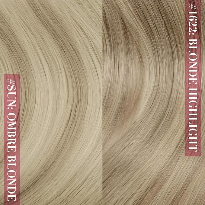 YoungSee 135g Clip in Hair Extensions Human Hair Ombre Clip in Human Hair Extensions Ash Blonde Mix Platinum Blonde Dyable Remy Hair Clip in Extensions for Women 7Pcs 18Inch