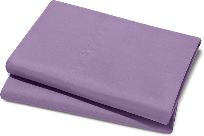 Bare Home Microfiber Pillow Cases - Queen Size Set of 2 - Cooling Pillowcases - Double Brushed - Easy Care - Envelope Closure (Queen Pillowcase Set of 2, Lavender)