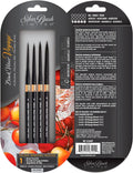Silver Brush Limited WC-3124ST Black Velvet Voyage Master Travel Set for Watercolor, Gouache, Inks, & Dyes, Set of 4, Sizes 2, 4, 6, and 8 Round Paintbrushes, Short Handle