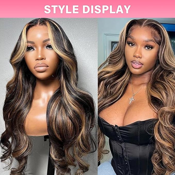 WOWANGEL 13x6 HD Lace Front Wigs Human Hair Body Wave Pre Plucked SKINLIKE 0.1mm Extremely Thin Real HD Lace Front Wigs 250% Density Glueless Human Hair Wigs for Women 28 Inch