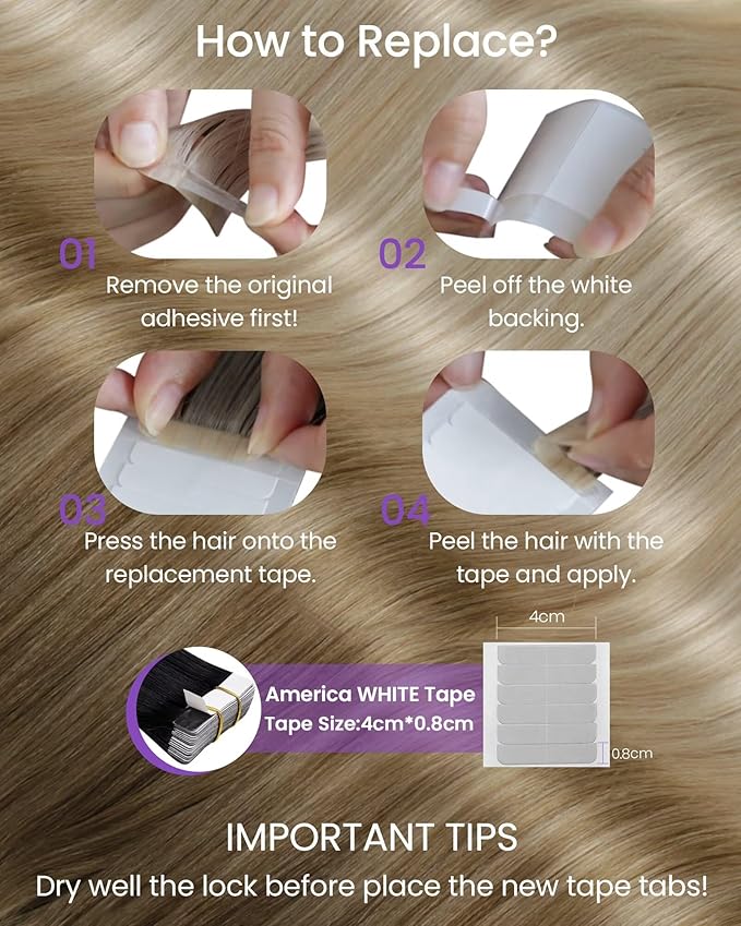 LaaVoo Human Hair Tape in Extensions Balayage Hair Extensions Tape in Brown to Ash Blonde Mix Platinum Blonde Tape on Hair Extension Invisible 18 Inch 40pcs