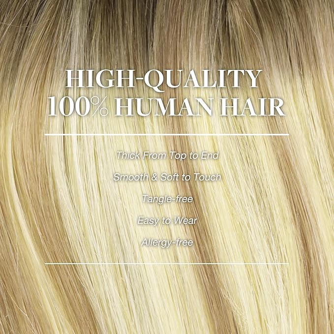 GOO GOO Clip in Hair Extensions Real Human Hair, Remy Human Hair Extensions Clip ins for Women, Natural Human Hair, 20inch 150g 9Pcs, 5A/90/16F Bahamian Balayage