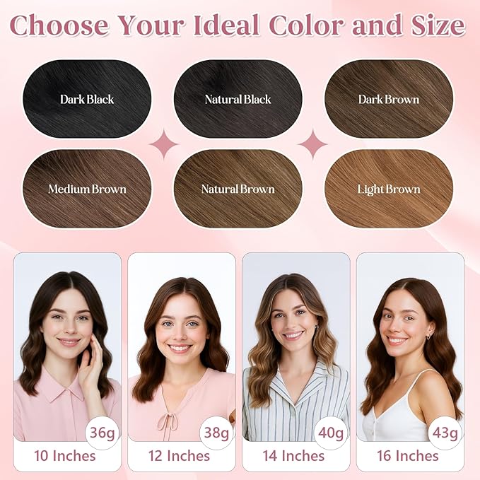 Real Human Hair Toppers for Women 3.54"*4.72" Silky Base 150% Density No Bangs Adjustable Parting Clip-In Topper Hairpieces for Women with Thinning Hair 16 Inches Natural Brown