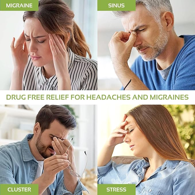Migraine Relief Cap Ice Head Wrap Headache and Migraine Hat | Headache Relief with Hot/Cold Gel Head Ice Pack with Face and Eye Headache Mask Compress - Green