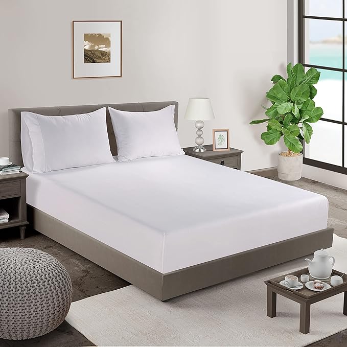 Lane Linen 100% Organic Cotton Pillow Cases King Size (20''x36'') King Size Set of 2 Certified Organic Cotton Pillowcases Set of 2 White Pillow Cases