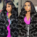 36 Inch 200% Density 13x6 Body Wave HD Lace Front Wigs Human Hair 13x6 HD Transparent Lace Front Wigs Human Hair Pre Plucked Glueless Wigs for Women Frontal Wigs Black Wig Body Wave Wig