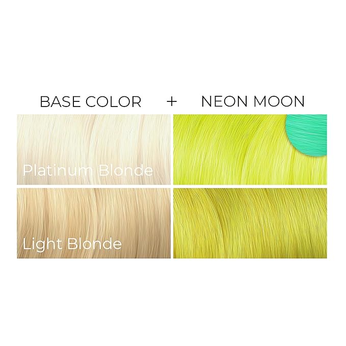 ARCTIC FOX Vegan and Cruelty-Free Semi-Permanent Hair Color Dye (8 Fl Oz, NEON MOON)