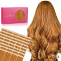 WENNALIFE Tape in Hair Extensions Human Hair, 40pcs 100g 14 inch Auburn Ginger Remy Hair Straight Tape in Extensions Invisible Reusable Real Hair Extensiones De Cabello Humano