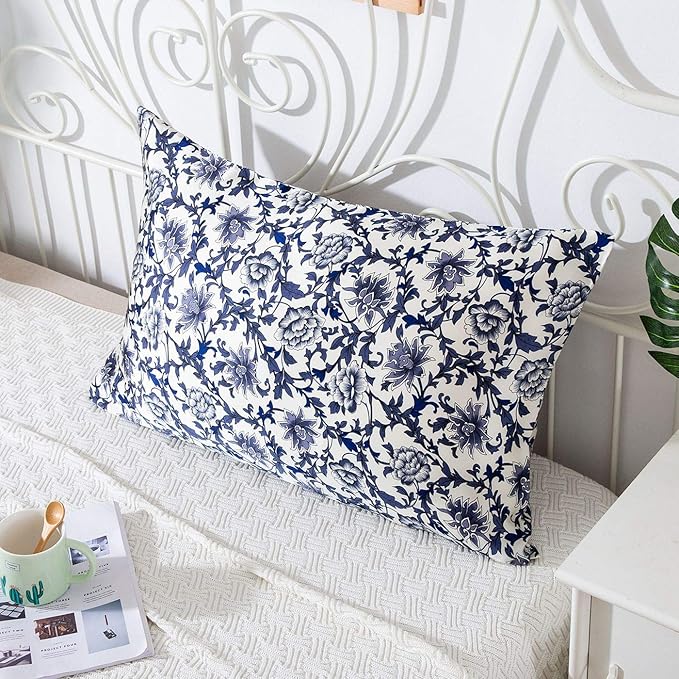 SLPBABY Silk Pillowcase for Hair and Skin with Hidden Zipper Print (Standard, Pattern13)