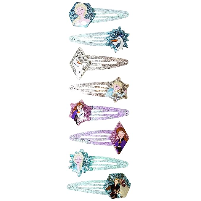 Disney Frozen Kids Hair Clips for Girls Snap Clips 8 Pack Multi Color Ages 3+