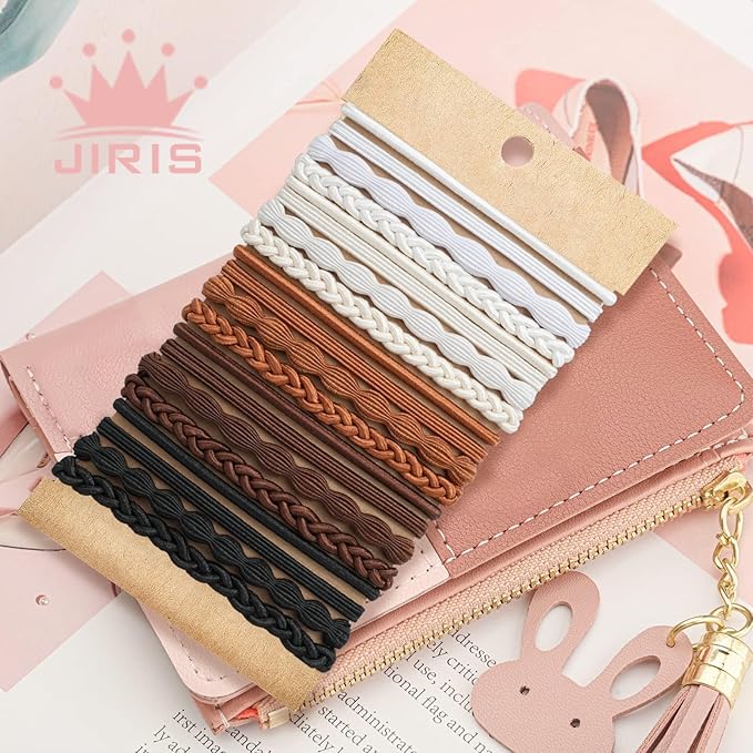 JIIRS 20PCS Boho Hair Ties,Elastic Bracelets,Elastic Hair Ties, Hair Bands For Ponytails,Ponytail Holder for Thick or Thin Hair,Boho Hair Bracelets No-Damage For Daily Life, Sport, Working(Set6)