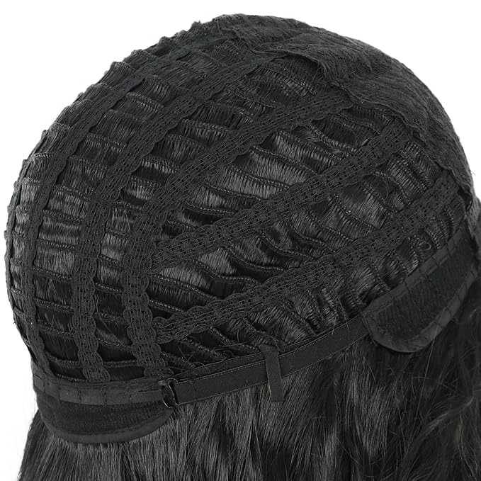 karlery California 70s 80s Rocker Wig Men Women Long Curly Black Halloween Costume Wig