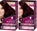 Schwarzkopf Keratin Color Permanent Hair Color, 1.8 Ruby Noir, 1 Application - Professionally Inspired Permanent Hair Dye, for up to 80% Less Breakage vs Untreated Hair and up to 100% Gray Coverage