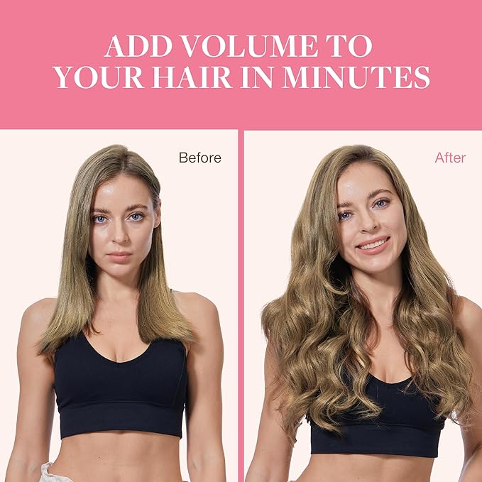GOO GOO Clip in Hair Extensions Real Human Hair, Remy Human Hair Extensions Clip ins for Women, Natural Human Hair, 24inch 160g 7Pcs, 7 Bronde