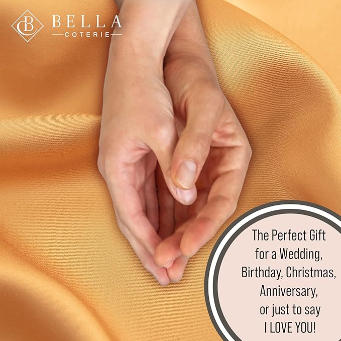 Bella Coterie | Luxury Bamboo Viscose Standard Size Pillowcase Set | 100% Organically Grown | Ultra Soft | Cooling | 2 Pcs [Marigold]