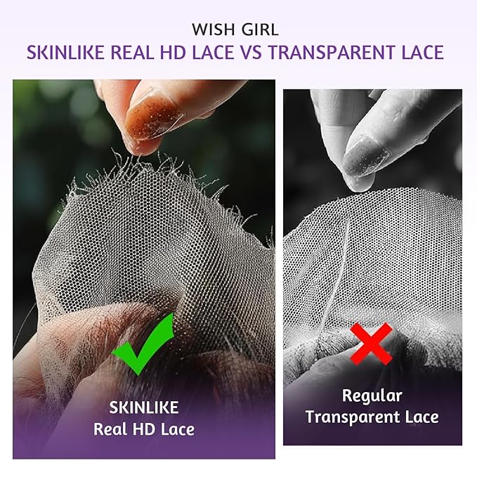 Body Wave Lace Front Wig Human Hair SKINLIKE HD Lace Wigs 13x4 Full Frontal Lace Wig 0.10mm Ultra-thin Invisible Swiss HD Lace Front Wigs Frayed Ends Tiny Knots 200% Density Natural Color