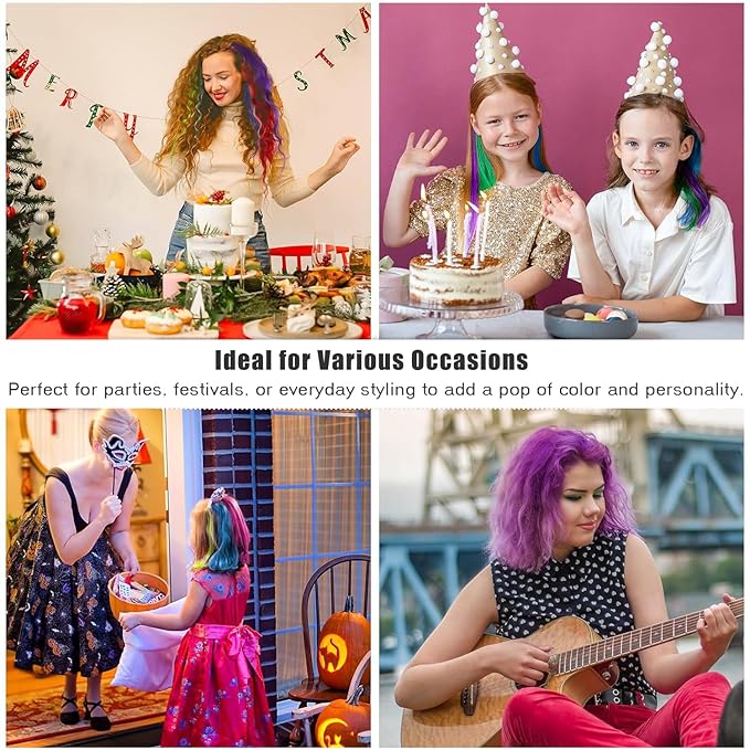 Temporary Hair Color Spray, Blue Hair Dye Pomades for Kids and Women-Perfect for Cosplay, Christmas, and Halloween Parties, Natural Washable Quick-Drying, One-Time Use in one wash (Blue, 120ml)