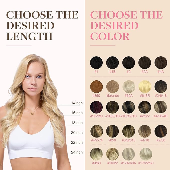 GOO GOO Tape in Hair Extensions Human Hair, O18G/22G Ombre Beige Blonde with Ash Highlights, 18inch 50g 20pcs, Skin Weft Seamless Invisible, Silky Straight with Thick Ends, Remy Human Hair
