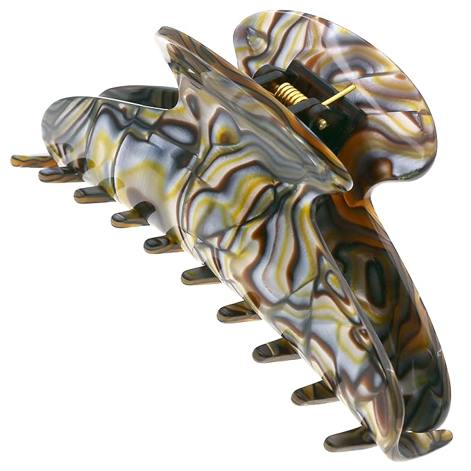 Camila Paris CP3036 French Hair Clip for Thick, Long, Curly & Wavy Hair - Handmade Onyx, Girls' Big Claw Clip, Strong Hold
