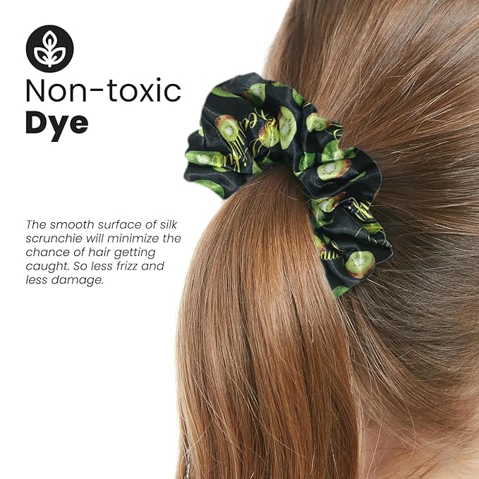 cute fruit design scrunchies for all hair type 10pack elastic hair band great for ponytails XL srcunchies set these soft hair ties is great for every occasion