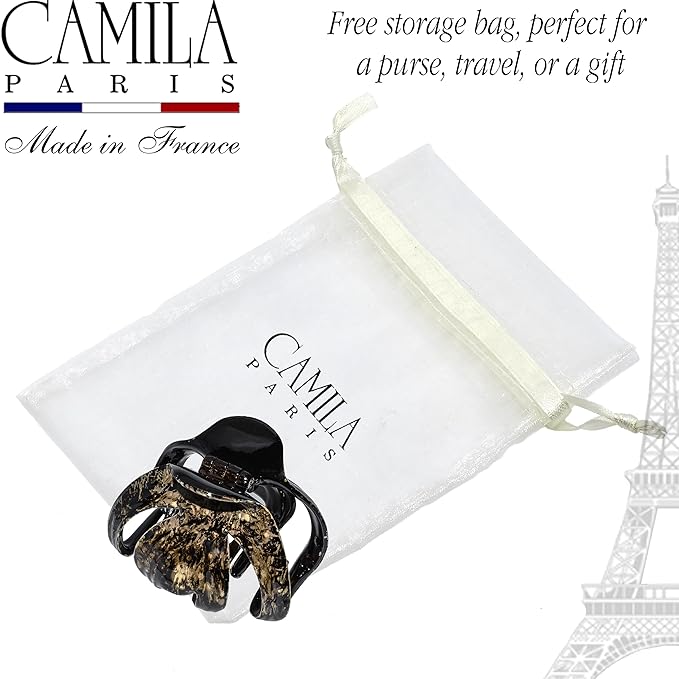 Camila Paris CP3866 French Octopus Hair Clip for Women Thick Hair and Long Curly Wavy Hair, Girls Hair Claw Clips, Styling Claw Clip for Thick Hair, Strong Hold No Slip Grip, Made in France