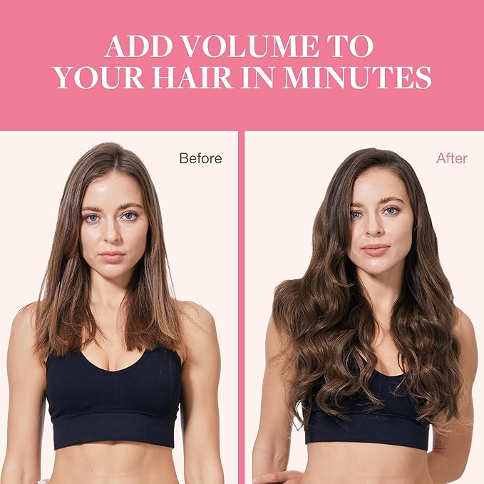 GOO GOO Clip in Hair Extensions Real Human Hair, Remy Human Hair Extensions Clip ins for Women, Natural Human Hair, 14inch 130g 9Pcs, 4A Chocolate Brown
