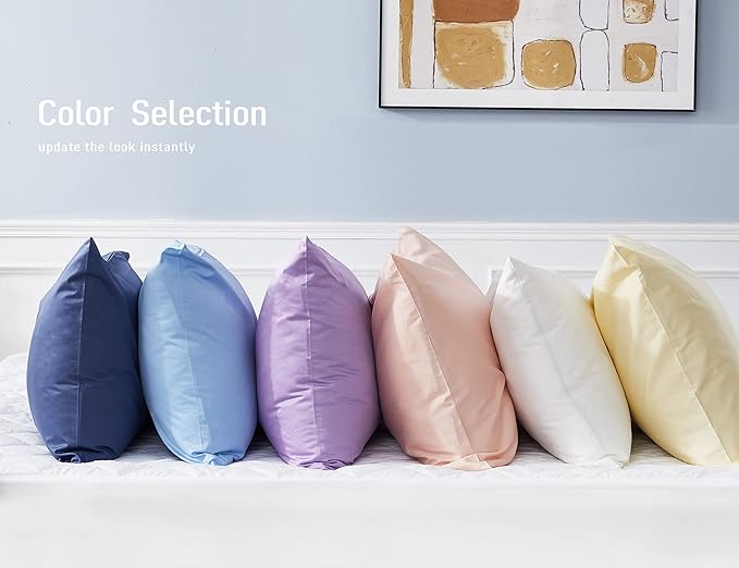Sunflower Body Pillowcase 100% Cotton Long Pillow Cover/Case Envelope Closure 1 Pack, 21×54 inches Copen Blue, Soft and Breathable