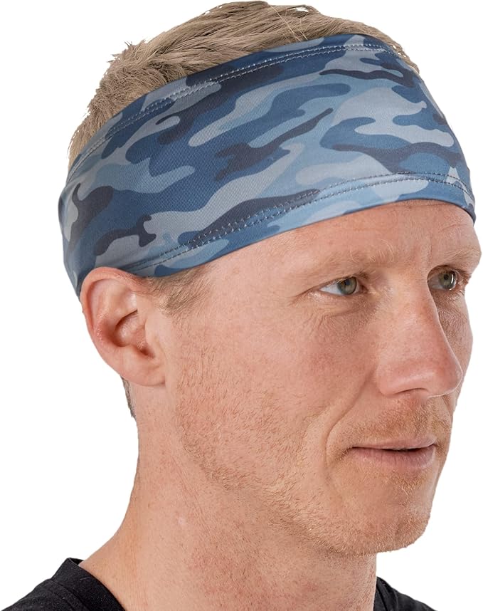 Tough Headwear Tough Outfitters Headband for Men - Mens Headbands - Working Out Sports Performance Head Bands - Athletic Cycling Running Sweat Band, Football Headbands - Sweat Bands Men/Women