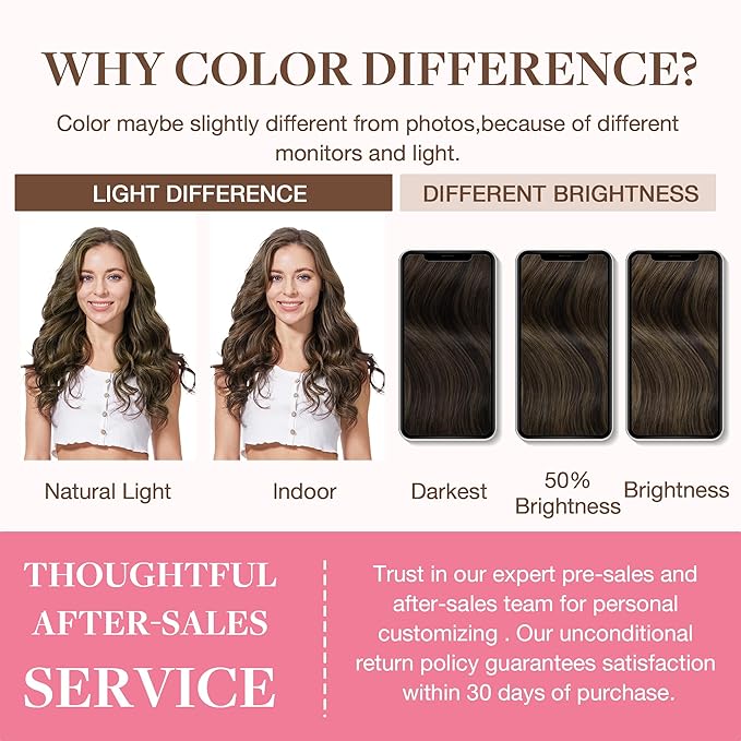 GOO GOO Clip in Hair Extensions Real Human Hair, Remy Human Hair Extensions Clip ins for Women, Natural Human Hair, 14inch 130g 9 Pcs, #2/6 Dark Brown Highlighted Chestnut Brown