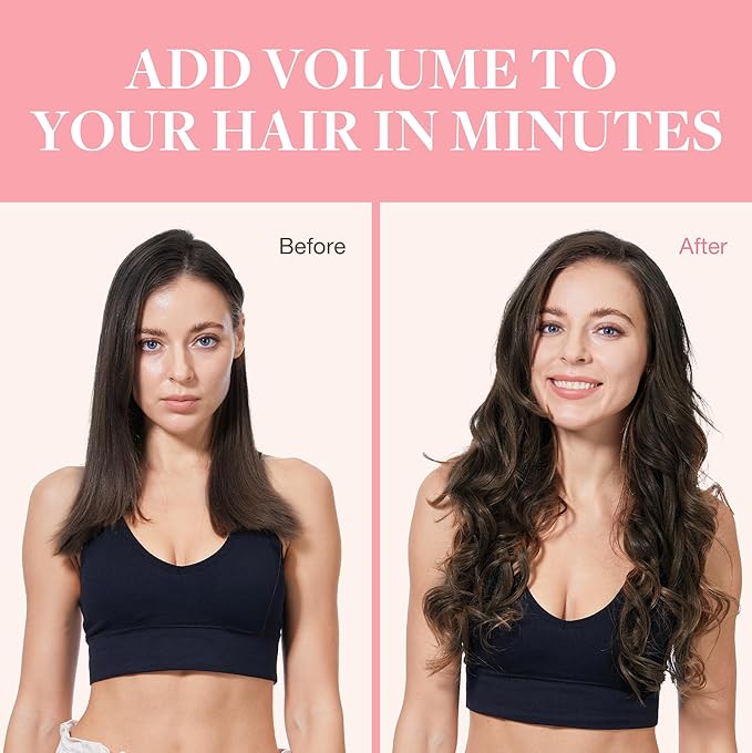 GOO GOO Clip in Hair Extensions Real Human Hair, Remy Human Hair Extensions Clip ins for Women, Natural Human Hair, 14inch 120g 7Pcs, 2A Light Brown