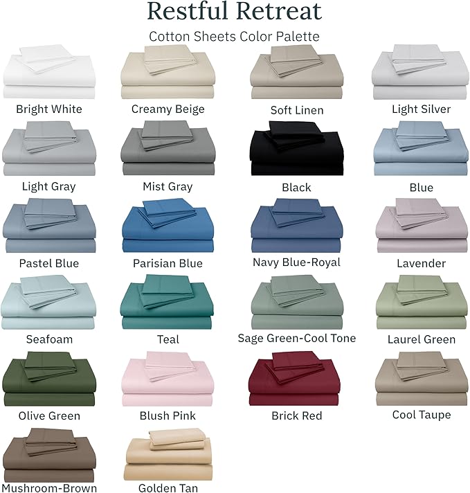 CALIFORNIA DESIGN DEN Luxuriously Soft Hotel Quality 600 Thread Count, 100% Cotton Set of 2 Cases, Crisp & Cool Standard Pillows Cases Set of 2 Fits Standard & Queen Pillows (Seafoam)