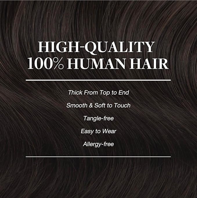 GOO GOO Clip in Hair Extensions Real Human Hair, Remy Human Hair Extensions Clip ins for Women, Natural Human Hair, 26inch 180g 7Pcs, #2A Light Brown