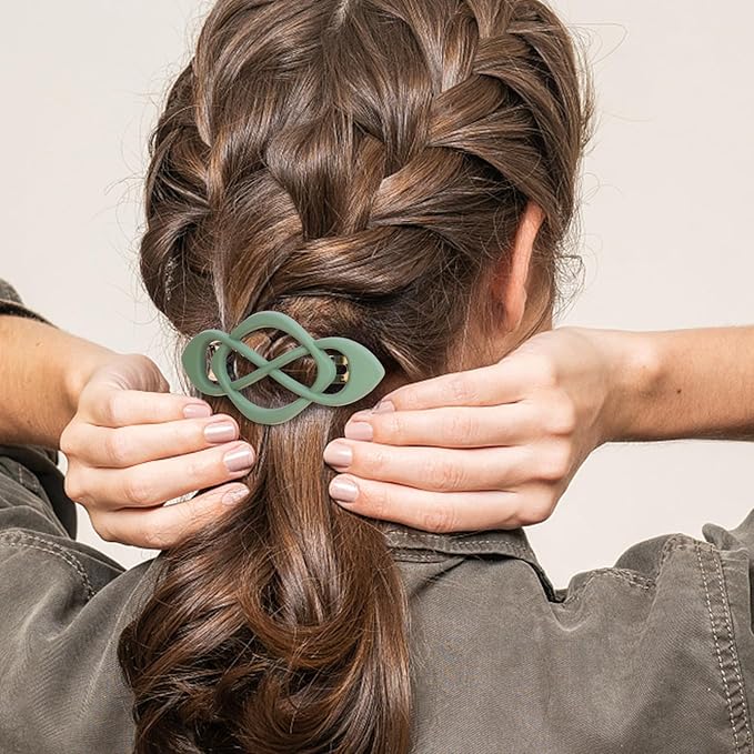 Green Hair Barrettes for Women 4packs Hair Clips French Hair Barrette Clip Green Accessories for Women Girls