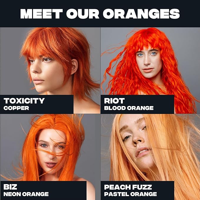 Good Dye Young Semi-Permanent Hair Color, Vegan and Cruelty-Free Peach Orange Hair Dye, Last up to 24 Washes, Non-Damaging Conditioning Hair Color (5FL OZ, Peach Fuzz)