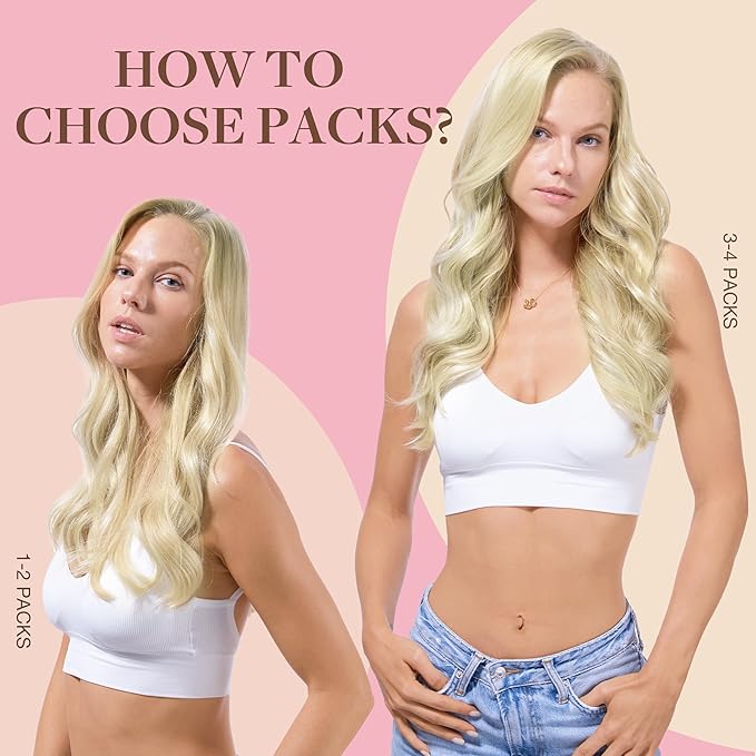 GOO GOO Tape in Hair Extensions Human Hair, 1000 Pure Platinum Blonde, 20inch 50g 20pcs, Skin Weft Seamless Invisible, Silky Straight with Thick Ends, Remy Human Hair