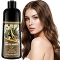 Light Brown Hair Dye Shampoo, 100% Gray Coverage Color Shampoo for Women Men, Natural Herbal Ingredients Semi-Permanent Hair Dye