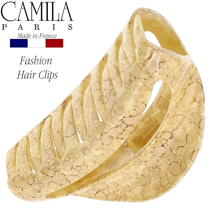 Camila Paris CP3192 French Hair Clip for Women Thick Hair for Long Curly Wavy Hair, Girls Hair Claw Clips Jaw, Durable Styling Big Claw Clip for Thick Hair, Strong Hold No Slip Grip, Made in France
